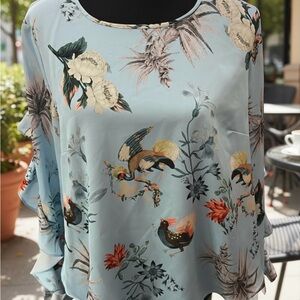 Context Multicolor Nature-Inspired Blouse